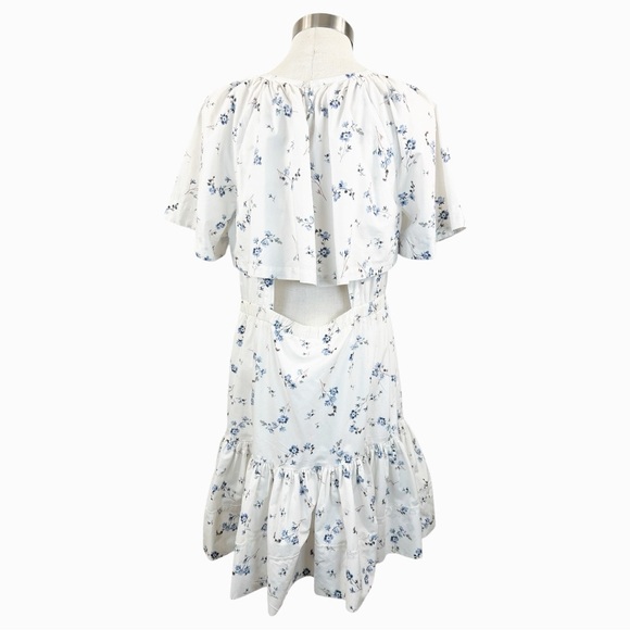 Rebecca Taylor White & Floral‎ Print Dress Size 4 - Picture 2 of 8